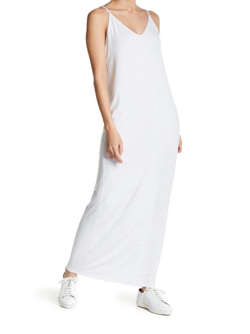 Abound VNeck White Maxi Dress